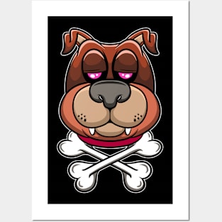 brown dog cartoon Posters and Art